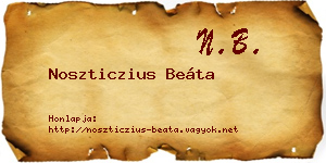Noszticzius Beáta névjegykártya